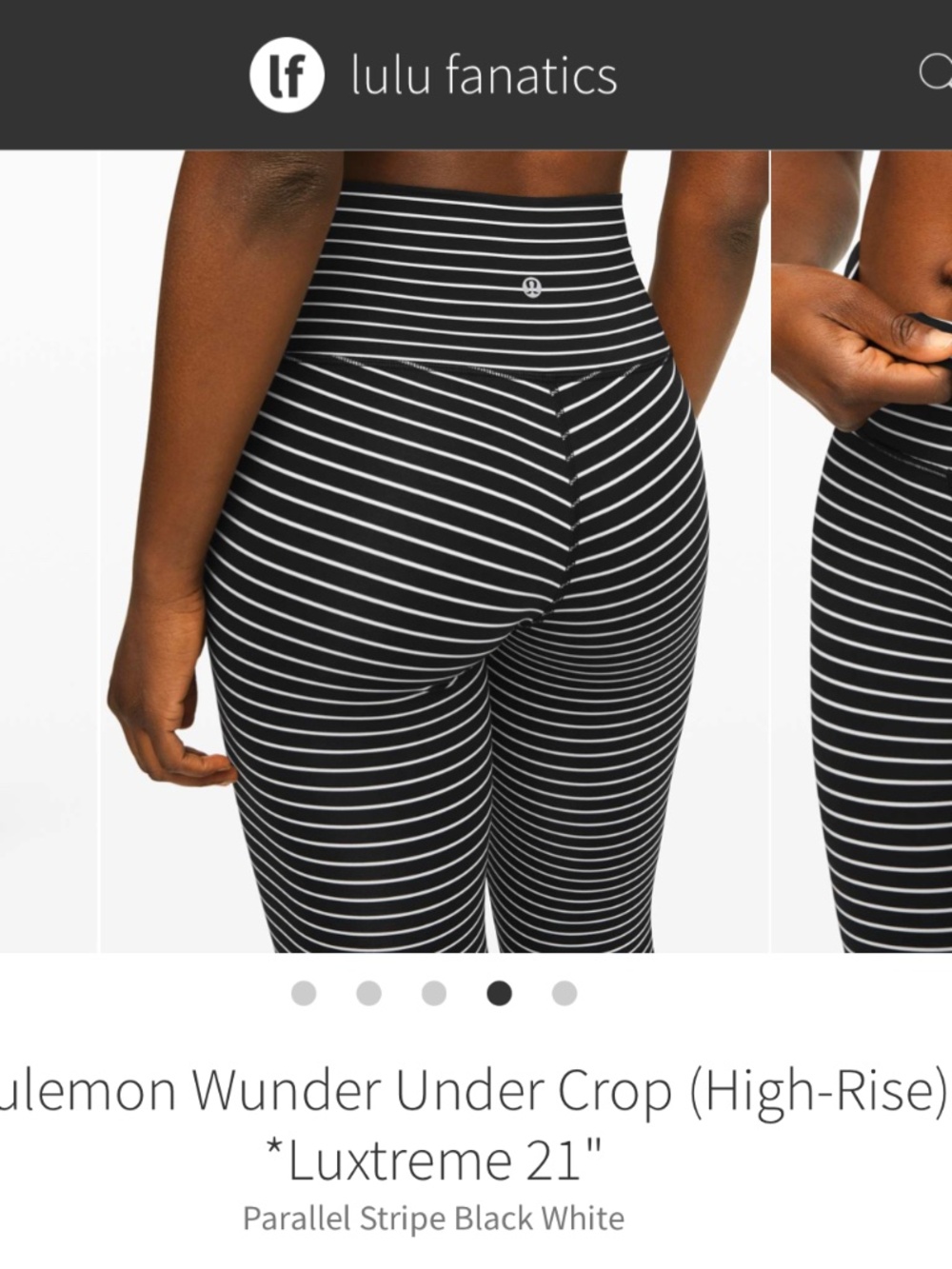 NWT Lululemon Crops, 6, PSBW